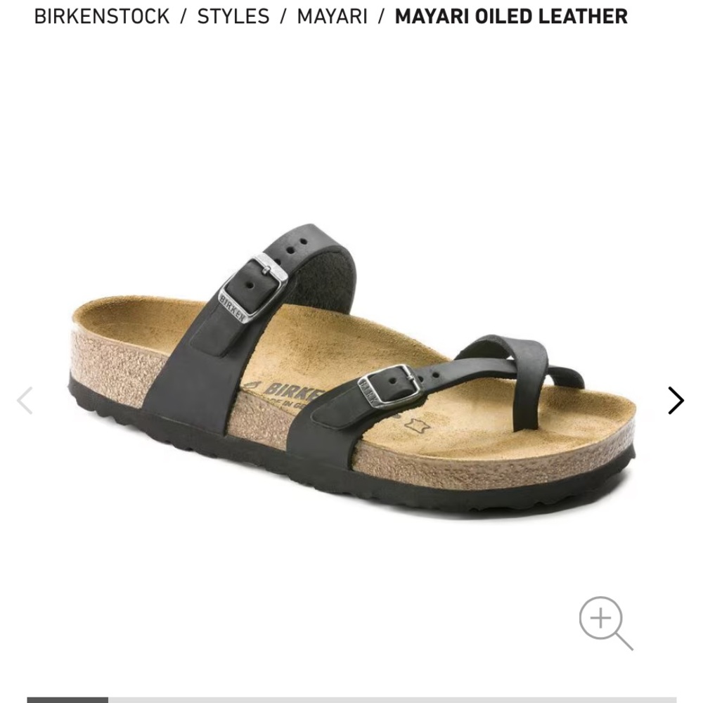Birkenstock mayari oiled leather black sandals 37